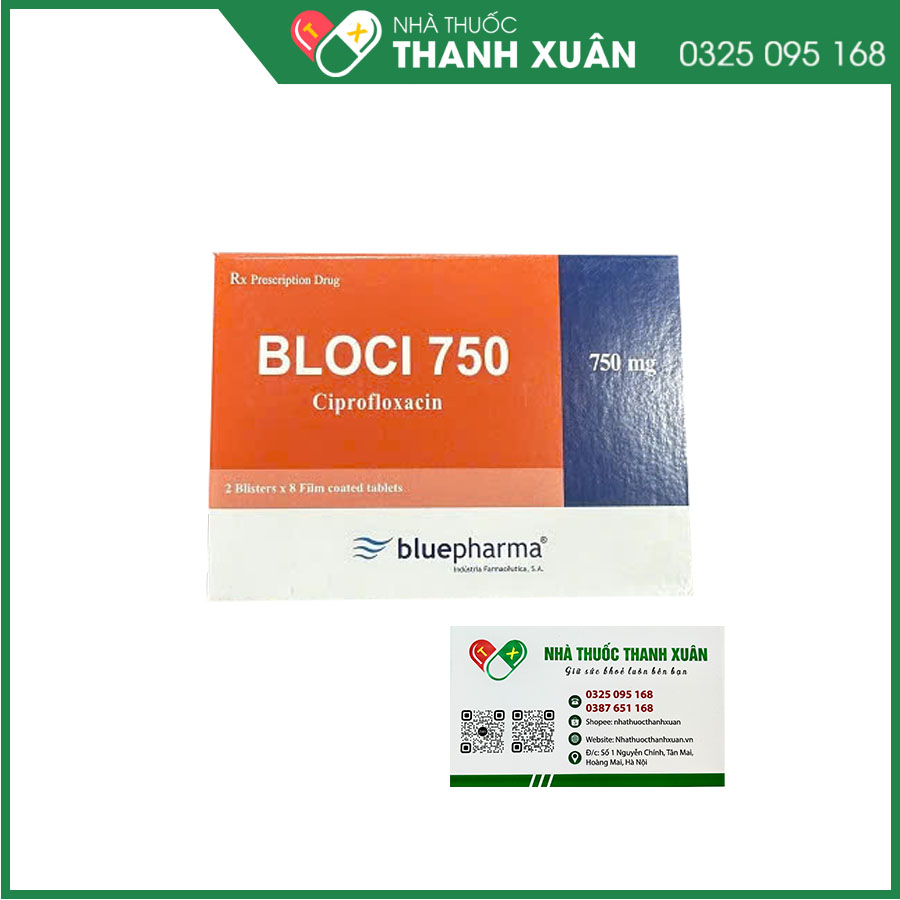 Bloci 750 điều trị nhiễm khuẩn nặng khi kháng sinh khác không hiệu quả, như thương hàn, tiêu chảy, viêm phế quản, nhiễm khuẩn huyết và suy giảm miễn dịch
